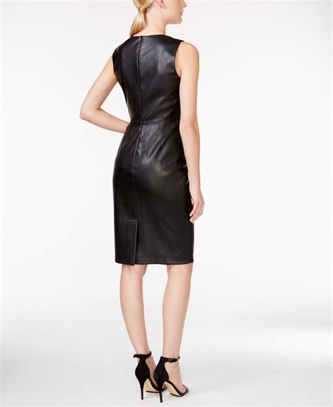 74 items on sale from 59. . Calvin klein leather dress